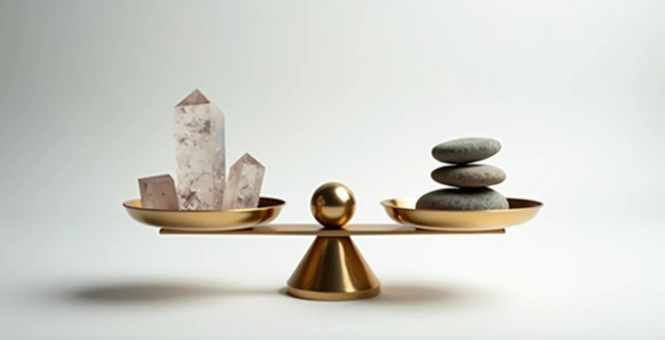 Une balance dorée en équilibre parfait avec des éléments symbolisant la qualité pédagogique